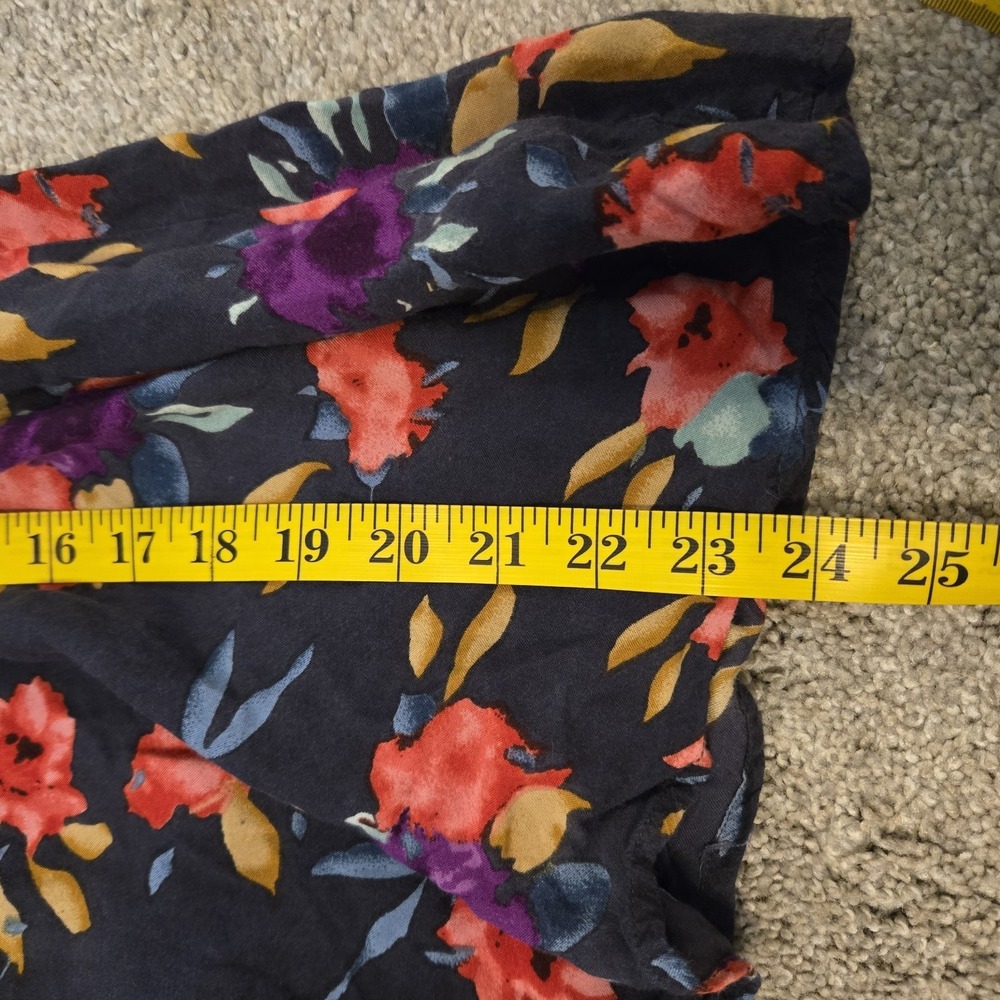 O'Neill Micro Mini Dress Strapless Dark Floral Buttons Fits Size Small Medium - Picture 12 of 12